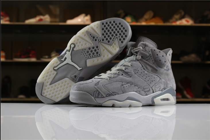 KAWS x Air Jordan 6 DIY Personal Tailor Cool Grey Shoes